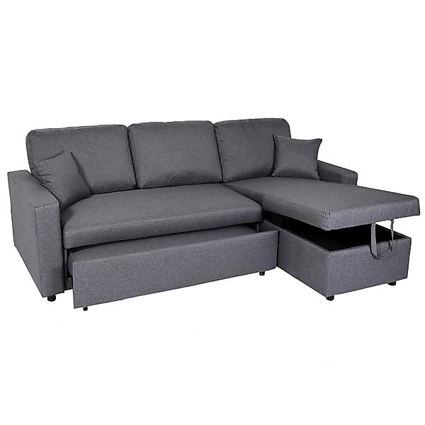 MCW Ecksofa mit Bettkasten L17 Dunkelgrau günstig online kaufen
