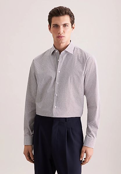 seidensticker Businesshemd "Schwarze Rose" Shaped 1/1 Kentkragen Druck günstig online kaufen