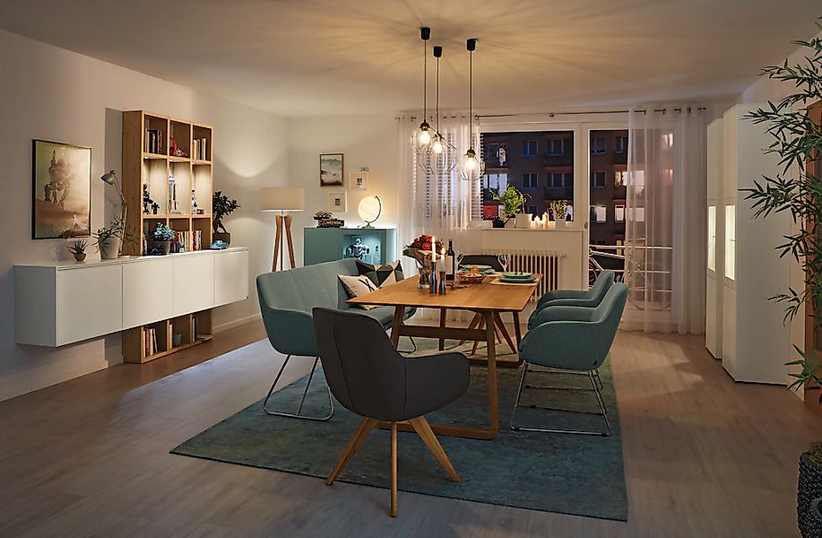 Musterring Esstisch "Tavia" Bügelgestell in 3 Farben, Platte Charakter-Eich günstig online kaufen