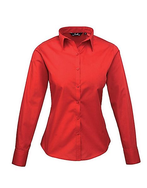 Premier Workwear Langarmhemd Women´s Poplin Long Sleeve Blouse günstig online kaufen
