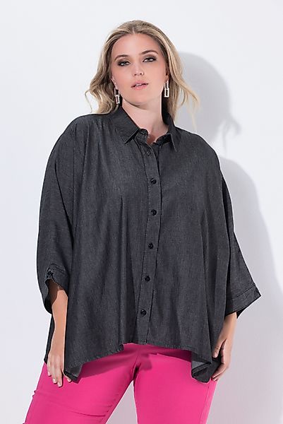 MIAMODA Longbluse Bluse oversized 3/4-Fledermausärmel günstig online kaufen