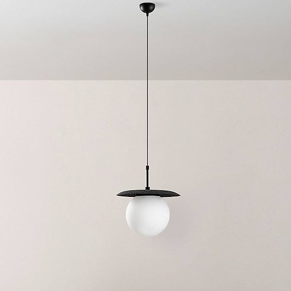 Hängeleuchte Anemon, schwarz, Glas, Ø 30 cm, E27 günstig online kaufen
