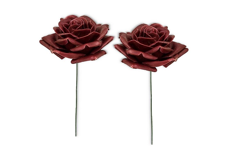 matches21 HOME & HOBBY Bastelnaturmaterial Große Wachs-Blüten Textil-Rosen günstig online kaufen