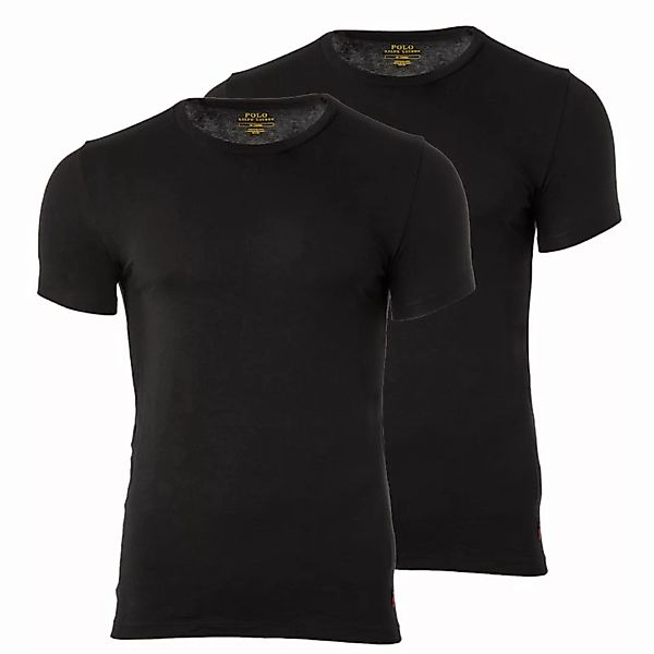 POLO RALPH LAUREN 2er Pack Herren T-Shirts Rundhals Shirt Halbarm - Schwarz günstig online kaufen