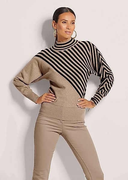 MADELEINE Strickpullover Feinstrickpullover mit Streifenmuster Pullover mit günstig online kaufen