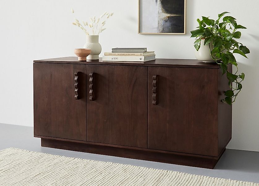 LeGer Home by Lena Gercke Sideboard EMINA, Akazie Massivholz, 146cm Kommode günstig online kaufen