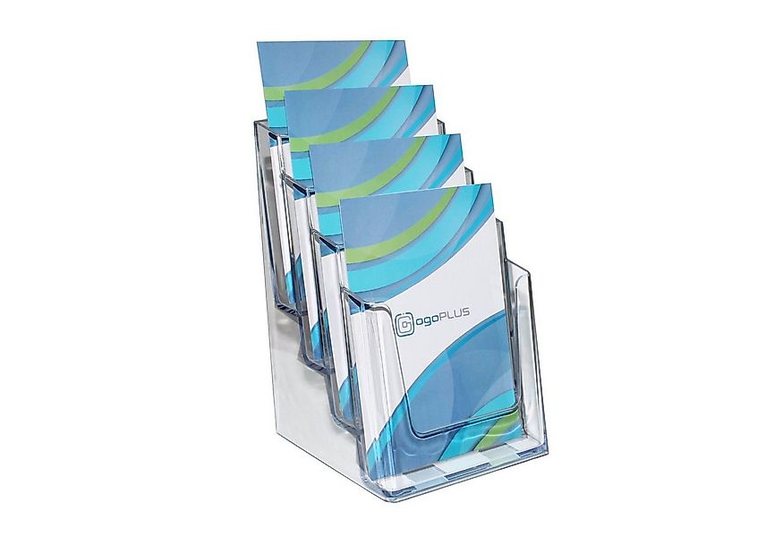 ogoPLUS Zeitungsständer 4 Etagen Prospekthalter Din A5, Flyerständer, Aufst günstig online kaufen