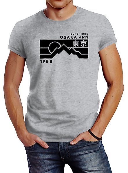 Neverless Print-Shirt Herren T-Shirt Osaka Japan günstig online kaufen