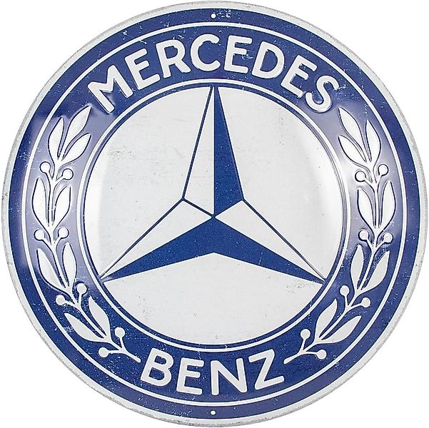 Nostalgic-Art Metallschild Blechschild 35 cm Rund - Mercedes-Benz - Logo günstig online kaufen