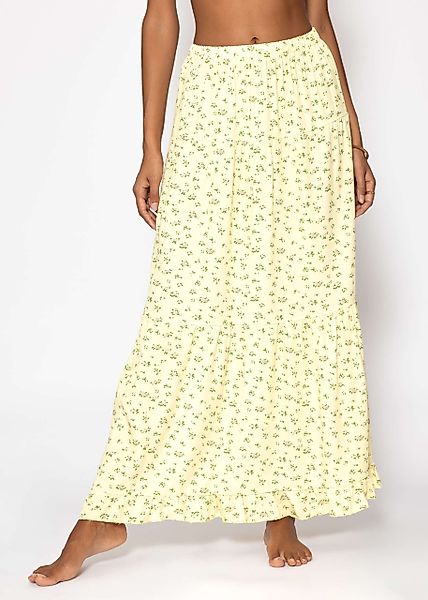 SASSYCLASSY A-Linien-Rock Maxirock mit floralem Print günstig online kaufen