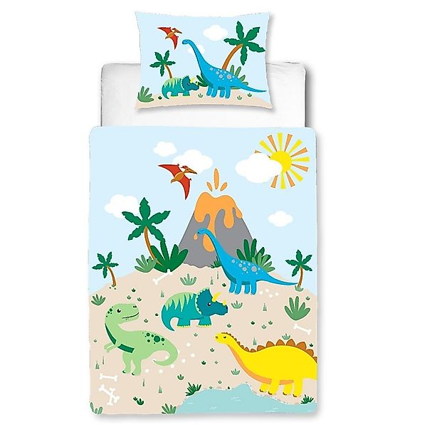 MTOnlinehandel Babybettwäsche Dino 100x135 + 40x60 günstig online kaufen