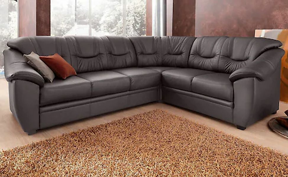 sit&more Ecksofa »Savona L-Form, B: 262 cm« optional Bettfunktion, Federker günstig online kaufen