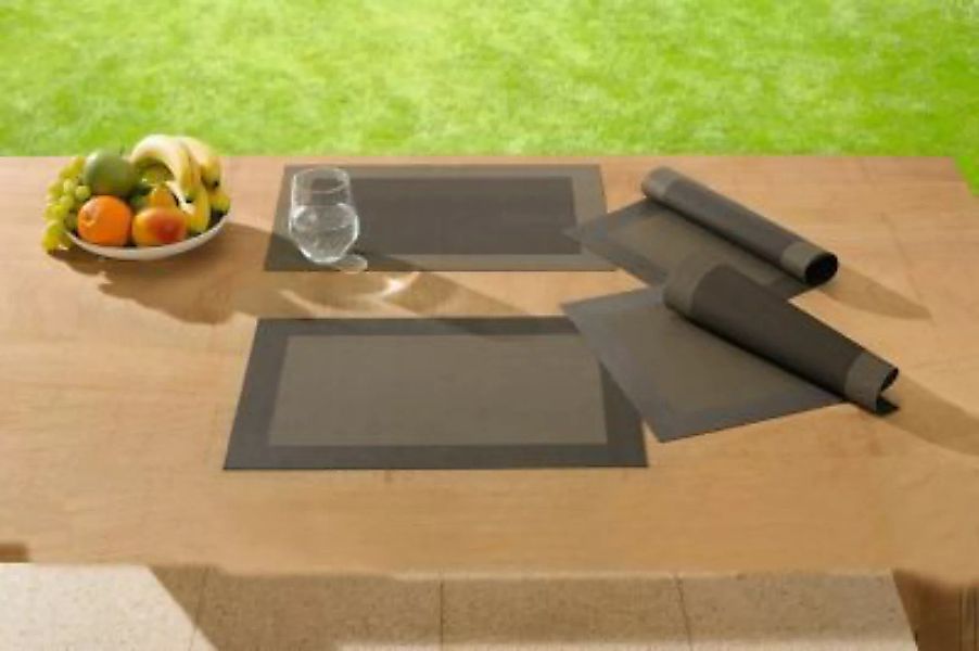 HOME Living Platzmatte SPAR-SET 2x Poly Platzsets braun günstig online kaufen