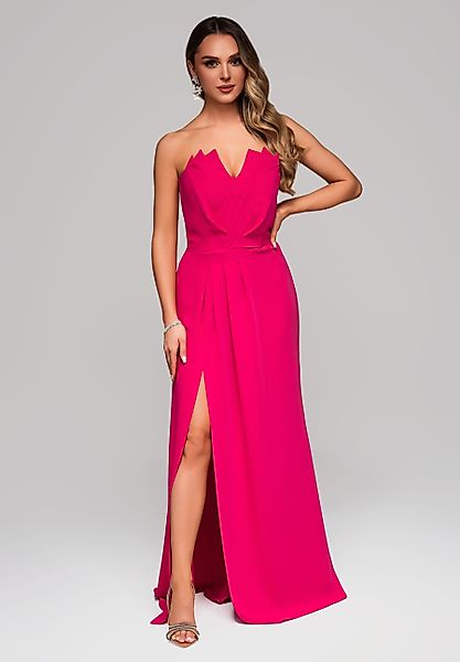 OMBRE Abendkleid Trägerloses Abendkleid mit Schlitz günstig online kaufen