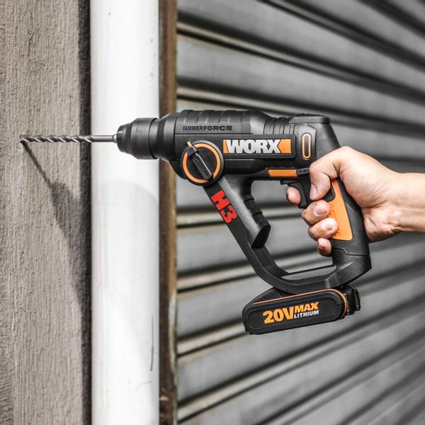 Worx Akku-Bohrhammer WX390.9 SDS-plus, 3-In-1, pneumatisches günstig online kaufen