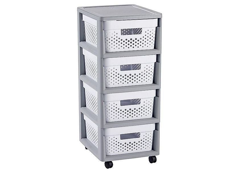 Curver Badregal, Aufbewahrungseinheit Schubladenwagen 4x11L Infinity günstig online kaufen