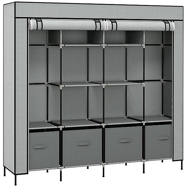 MC Star Stoffschrank Kleiderschrank mit Kleiderstange 10 Fächer 4 Schublade günstig online kaufen