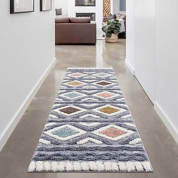 Carpet City Hochflor-Teppich »Focus 3382«, rechteckig, 20 mm Höhe, Boho-Tep günstig online kaufen