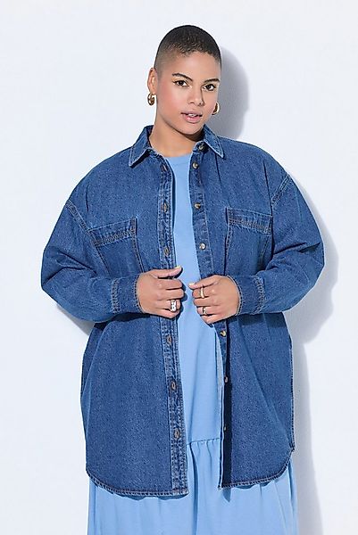 Studio Untold Hemdbluse Jeanshemd oversized Hemdkragen günstig online kaufen