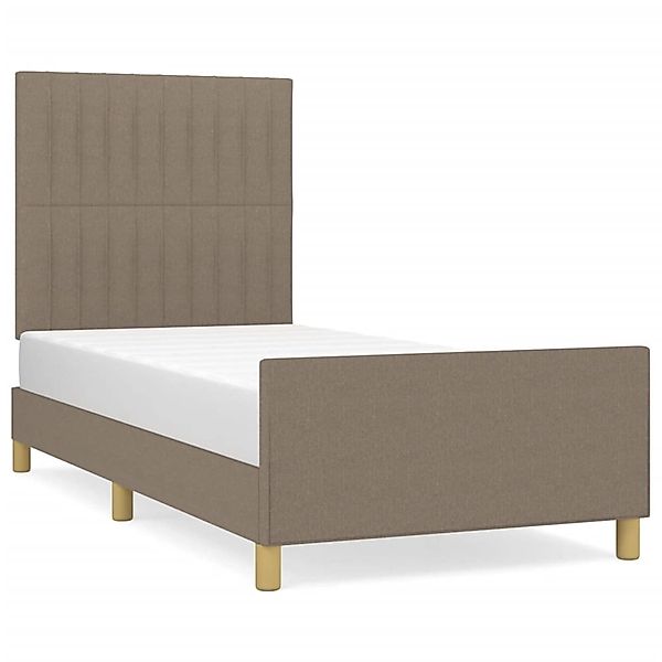 vidaXL Bettgestell mit Kopfteil Taupe 90x200 cm Stoff Modell 41358828 günstig online kaufen