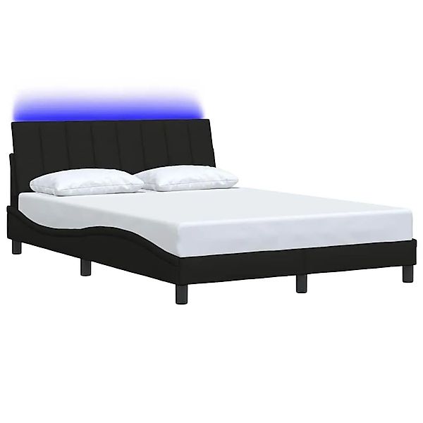 vidaXL Bettgestell ohne Matratze Hanko Schwarz 140x190 cm Stoff 3310456 günstig online kaufen