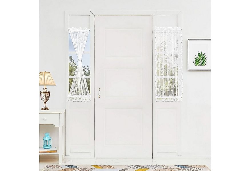 Rosnek Türvorhang Spitze, florales Muster, Stabtasche, für Tür Deko (1 St), günstig online kaufen