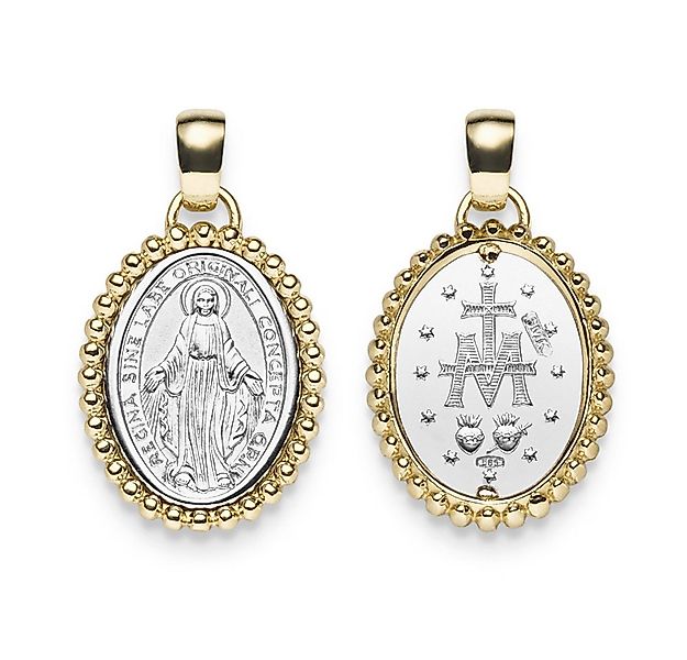 Schmuck Krone Kettenanhänger Amulett mit Madonna, Gravur, 585 Gold gelb/wei günstig online kaufen