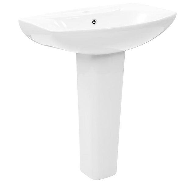 vidaXL Waschbecken, Freistehendes Waschbecken mit Säule Keramik Weiß 650x52 günstig online kaufen