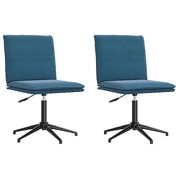 vidaXL Esszimmerstühle 2 Stk Blau Samt 3315377 günstig online kaufen