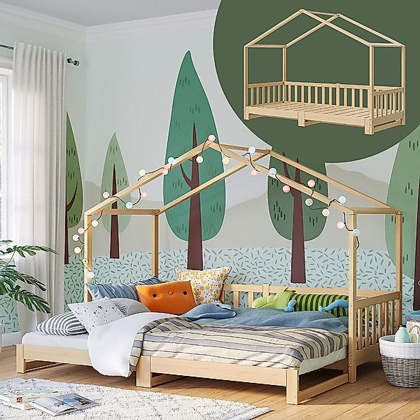 Bellabino Kinderbett Bia (natur, mit integriertem günstig online kaufen