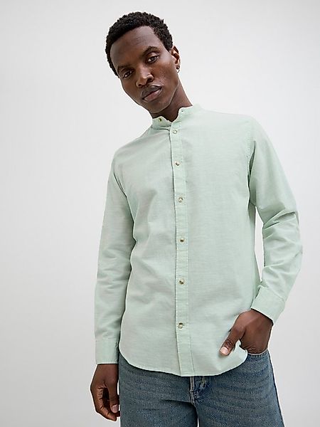 Jack & Jones Langarmhemd JJESUMMER BAND SHIRT LS SN mit Bandkragen günstig online kaufen