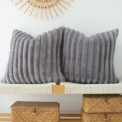 REDOM Kissenbezüge 2er Set Plüsch Kissenhülle günstig online kaufen