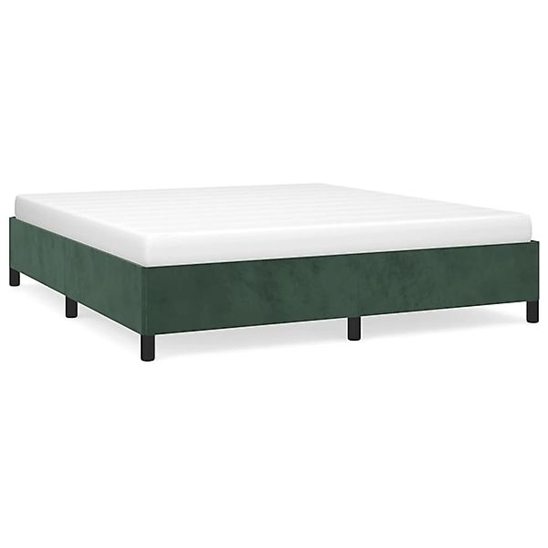 vidaXL Bettgestell ohne Matratze Dunkelgrün 160x200 cm Samt 347333 günstig online kaufen