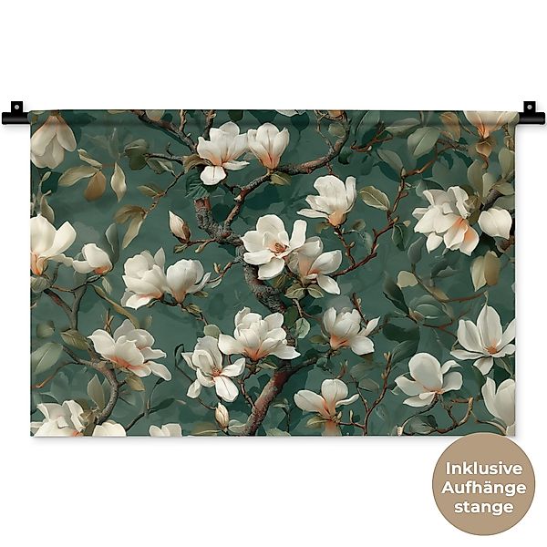 MuchoWow Wandteppich Blumen - Zweige - günstig online kaufen