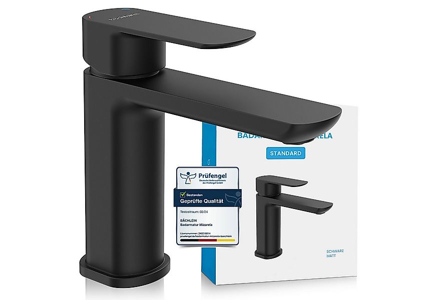 Bächlein Badarmatur Elegante Waschtischarmatur Mizarela (Schwarz) hochwerti günstig online kaufen