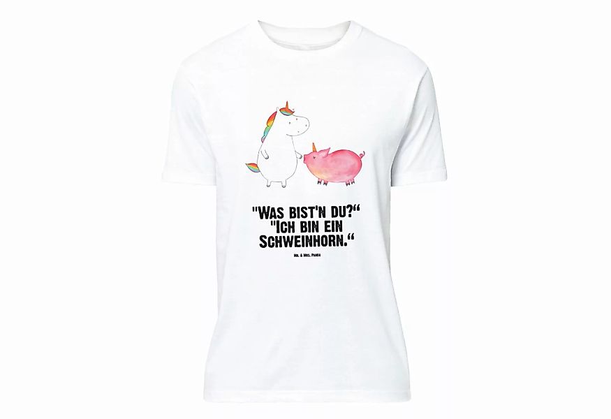 Mr. & Mrs. Panda T-Shirt Einhorn + Schweinhorn - Weiß - Geschenk, Freundin, günstig online kaufen