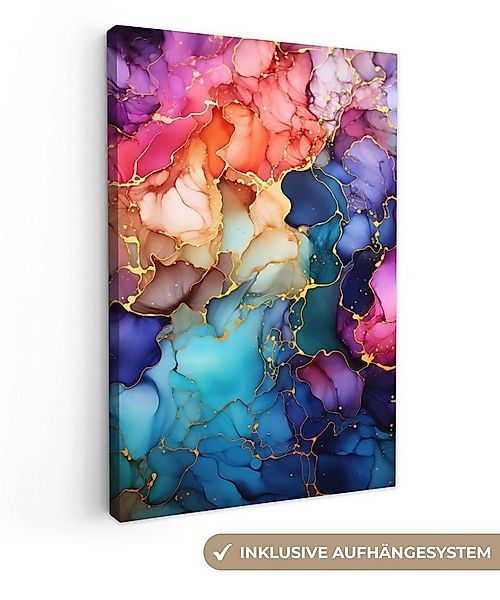 OneMillionCanvasses® Leinwandbild Marmor - Bunt - Abstrakt, Fotodruck (1 St günstig online kaufen
