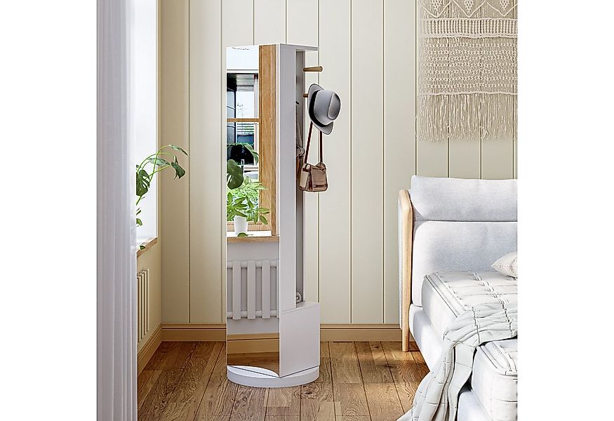 Furnishings Home Ganzkörperspiegel 360° drehbarer Ganzkörperspiegel mit Gar günstig online kaufen