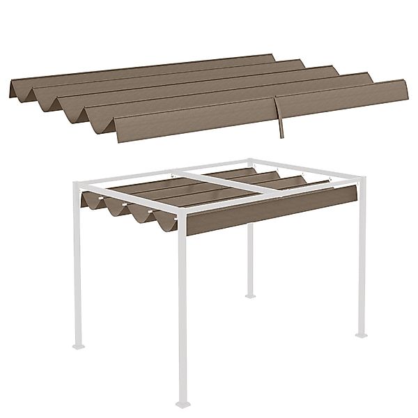 Outsunny Ersatz-Vordach Polyester Kaffee 286L x 245B x 23H cm günstig online kaufen