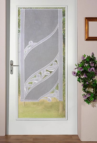 Stickereien Plauen Gardine "Christina" Multifunktionsband 1 Stk. tlg. HxB: günstig online kaufen