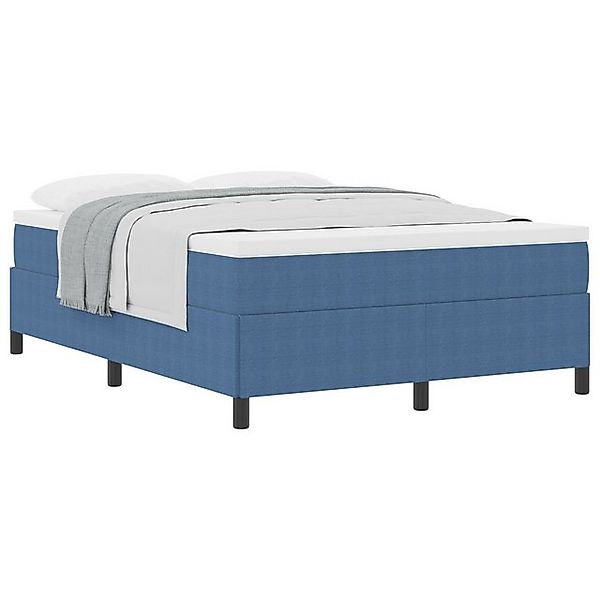 vidaXL Bett Bettgestell Blau 140x190 cm Cord-Stoff (1-tlg) günstig online kaufen