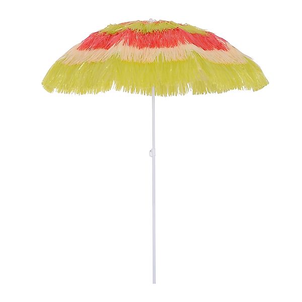 Outsunny Sonnenschirm Hawaiischirm, höhenverstellbar, neigbar, Ø160 günstig online kaufen