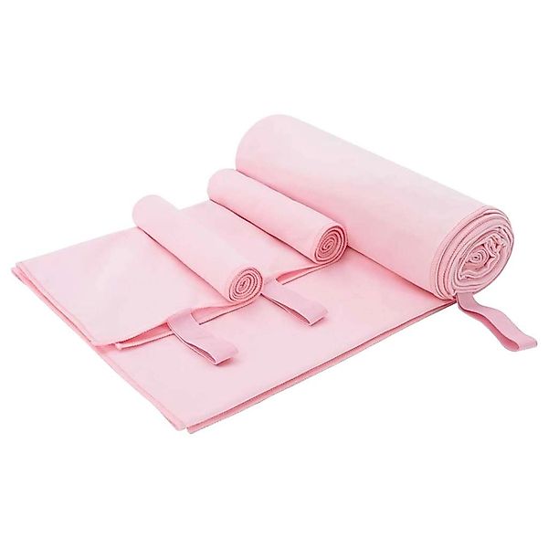 vidaXL Sporthandtuch Set 3-Tlg Rosa Polyester und Polyamid 42011505 günstig online kaufen