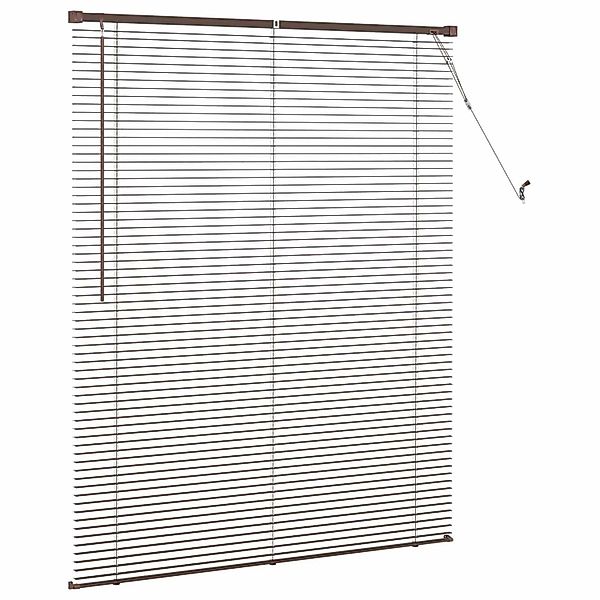 vidaXL Venetianer Jalousie Dunkelbraun mit Muster 150 x 110 cm PVC 42003791 günstig online kaufen