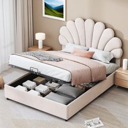 MODFU Polsterbett Funktionsbett (mit geblümtem Kopfteil, günstig online kaufen
