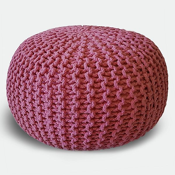 Casamia Pouf Pouf Ø 55 o. 45 cm Strickhocker Sitzpouf Bodenkissen für Innen günstig online kaufen