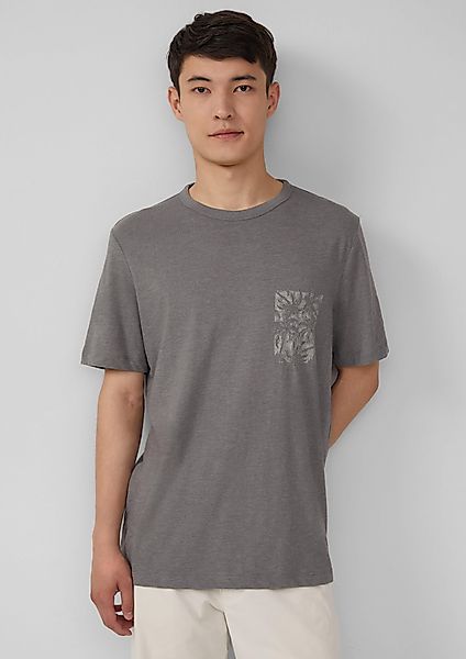 s.Oliver Kurzarmshirt Meliertes T-Shirt aus Baumwollmix günstig online kaufen
