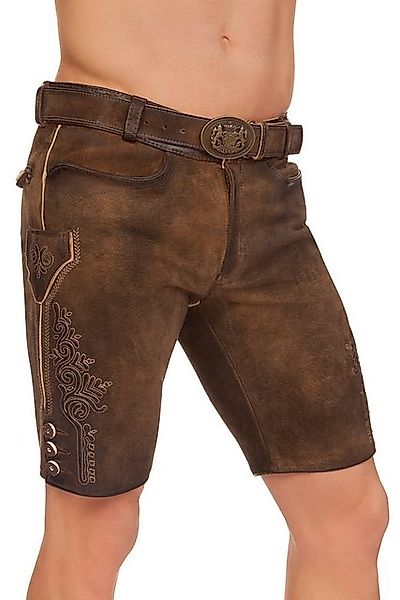 Maddox Trachtenlederhose Lederhose Herren kurz - FAELO - nuss günstig online kaufen