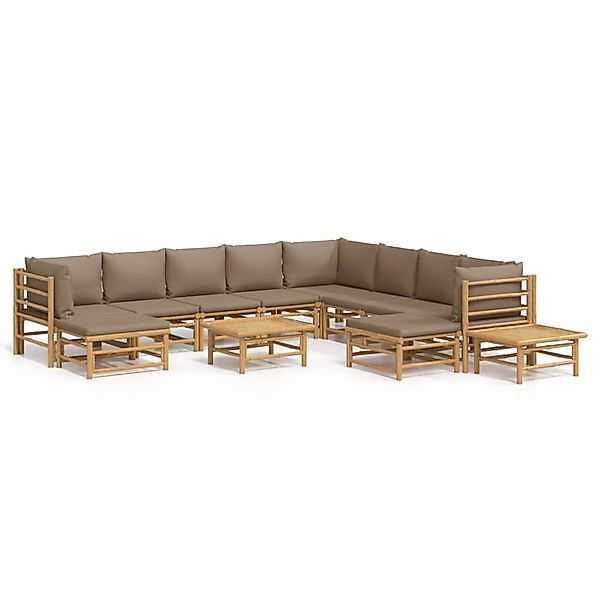 vidaXL Gartenlounge-Set 12-tlg. Garten-Lounge-Set mit Kissen günstig online kaufen