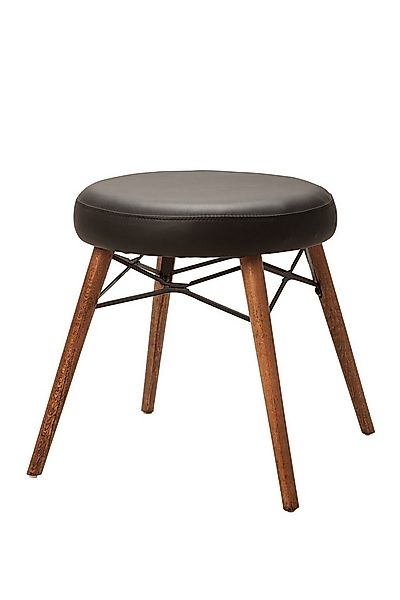 Stuhlmann Sitzhocker Roma (P1004, 1 Stück), Sitzhocker Kunstleder mit Holzb günstig online kaufen